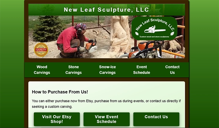 Screenshot of Web Front-End Design 1 final project home page.